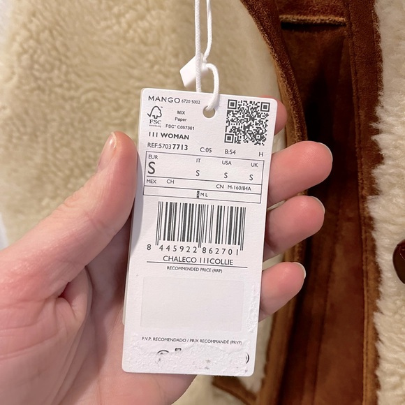 Mango Reversible Vest Size S/M - Picture 8 of 12